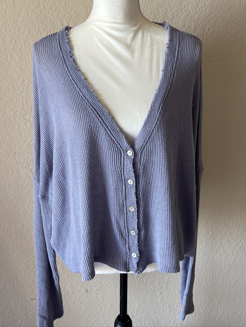 Urban Outfitters Lavender V-Neck Button Cardigan